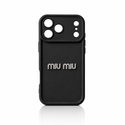 Coque Miu Miu diamond | Noire