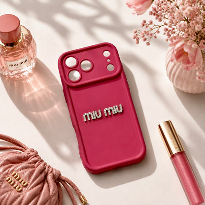 Coque Miu Miu diamond | Rose