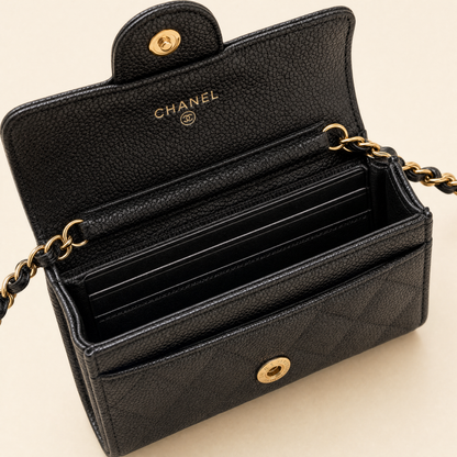 Mini sac matelassé avec chaîne CC