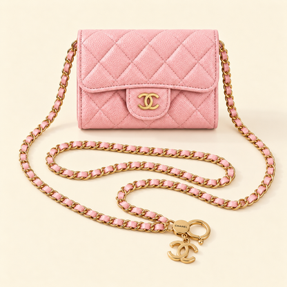 Mini sac matelassé avec chaîne CC