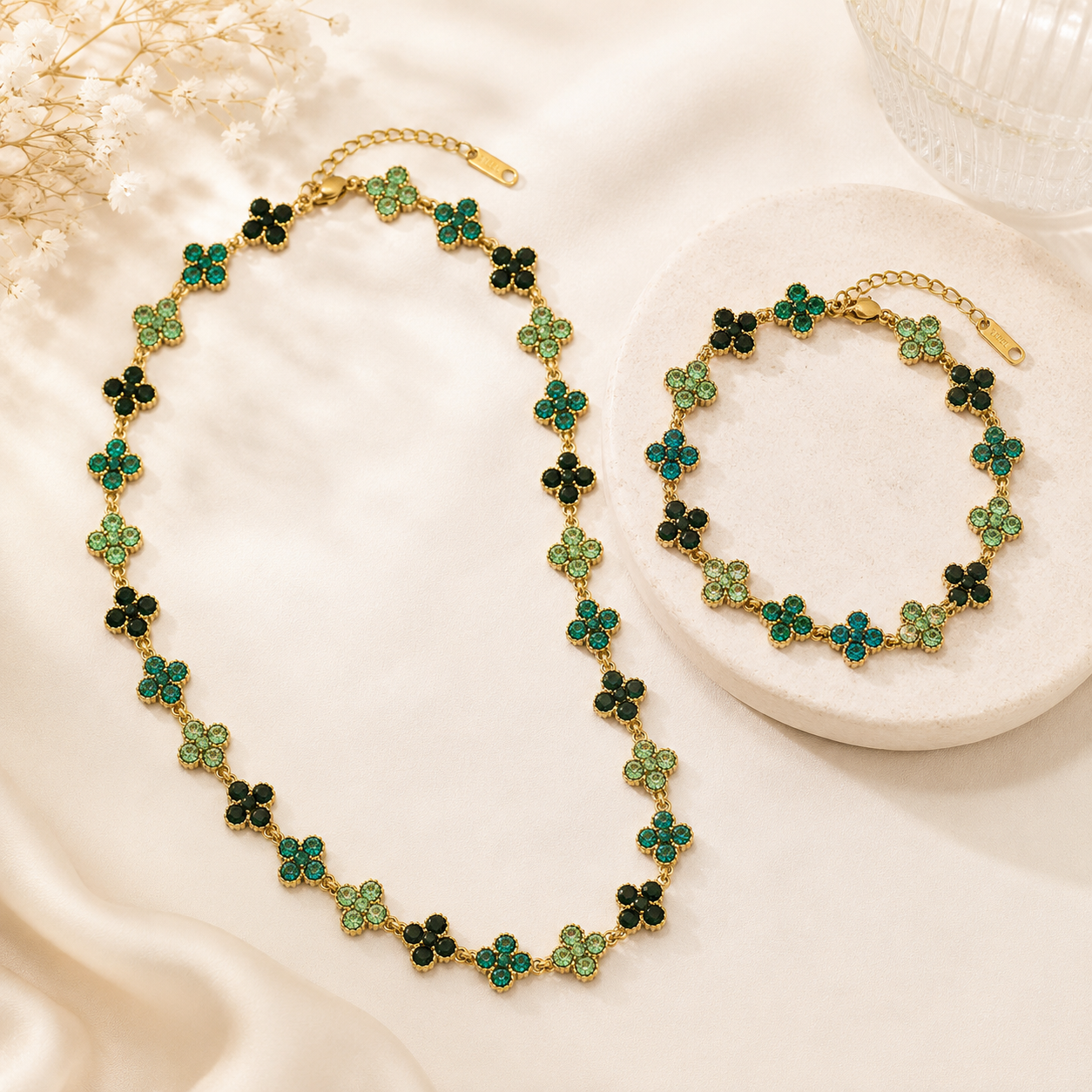 Bijoux Signature - Acier inoxydable & PVD Or 18K | Vert