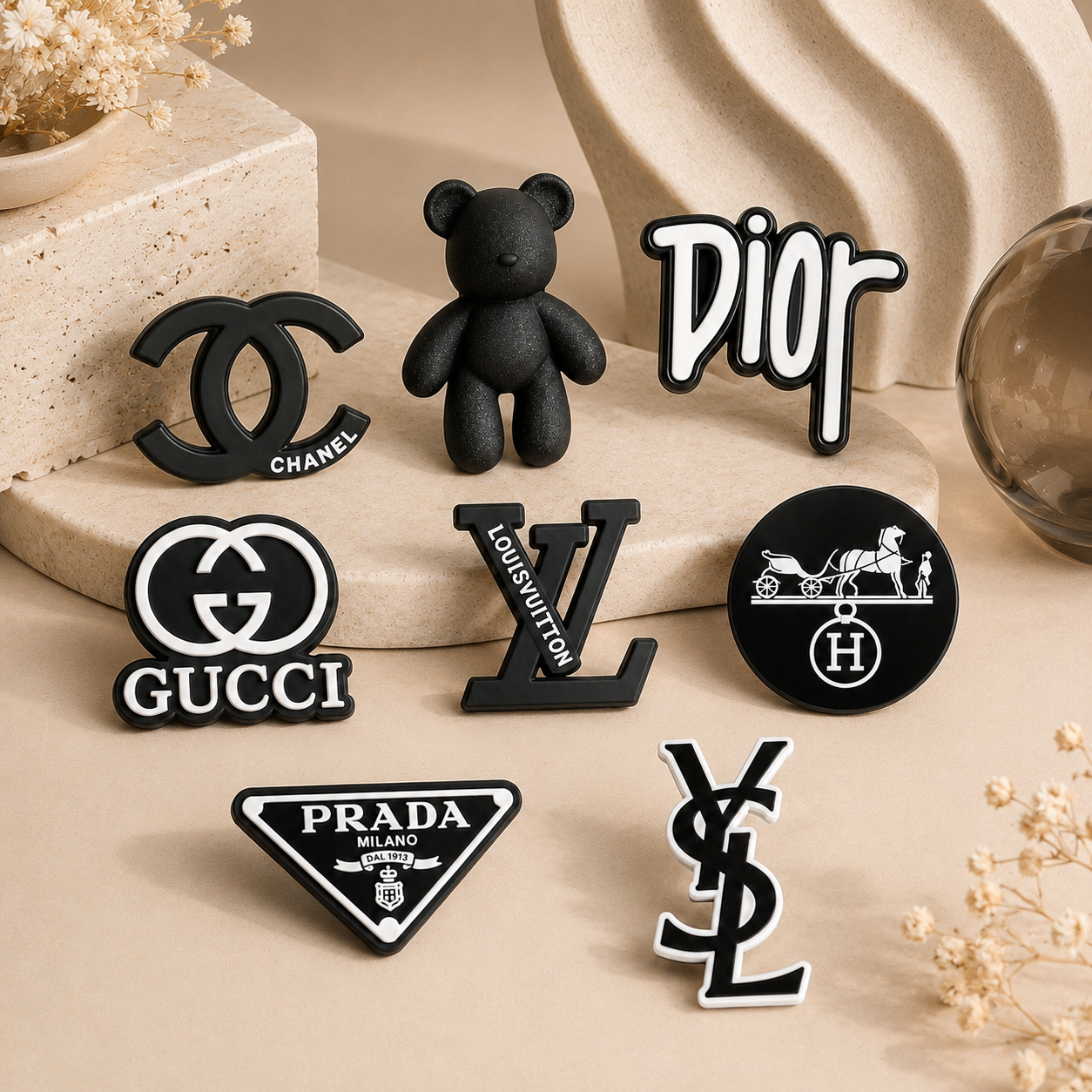 Pins de luxe pour Crocs noir