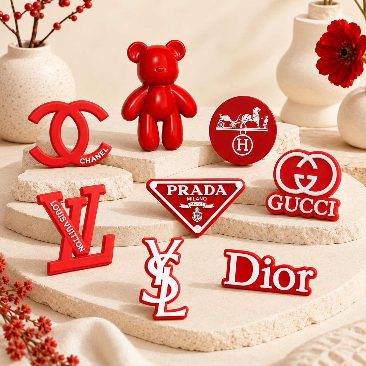 Pins de luxe pour Crocs rouge