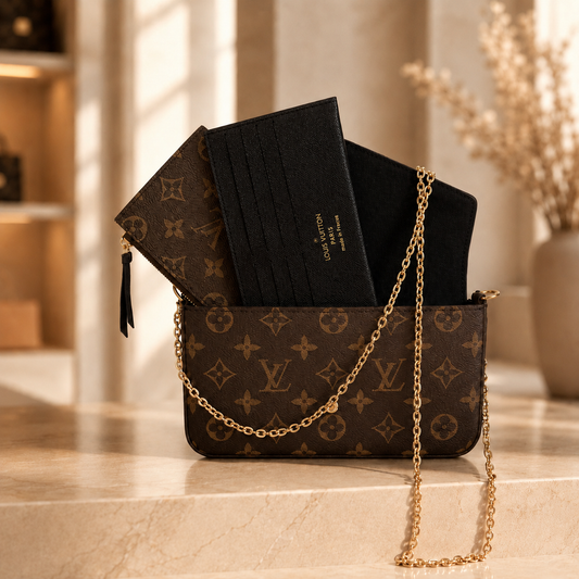 ‎sac pochette bandoulière monogramme LV Louis Vuitton sac qualité luxe pas cher marron noir